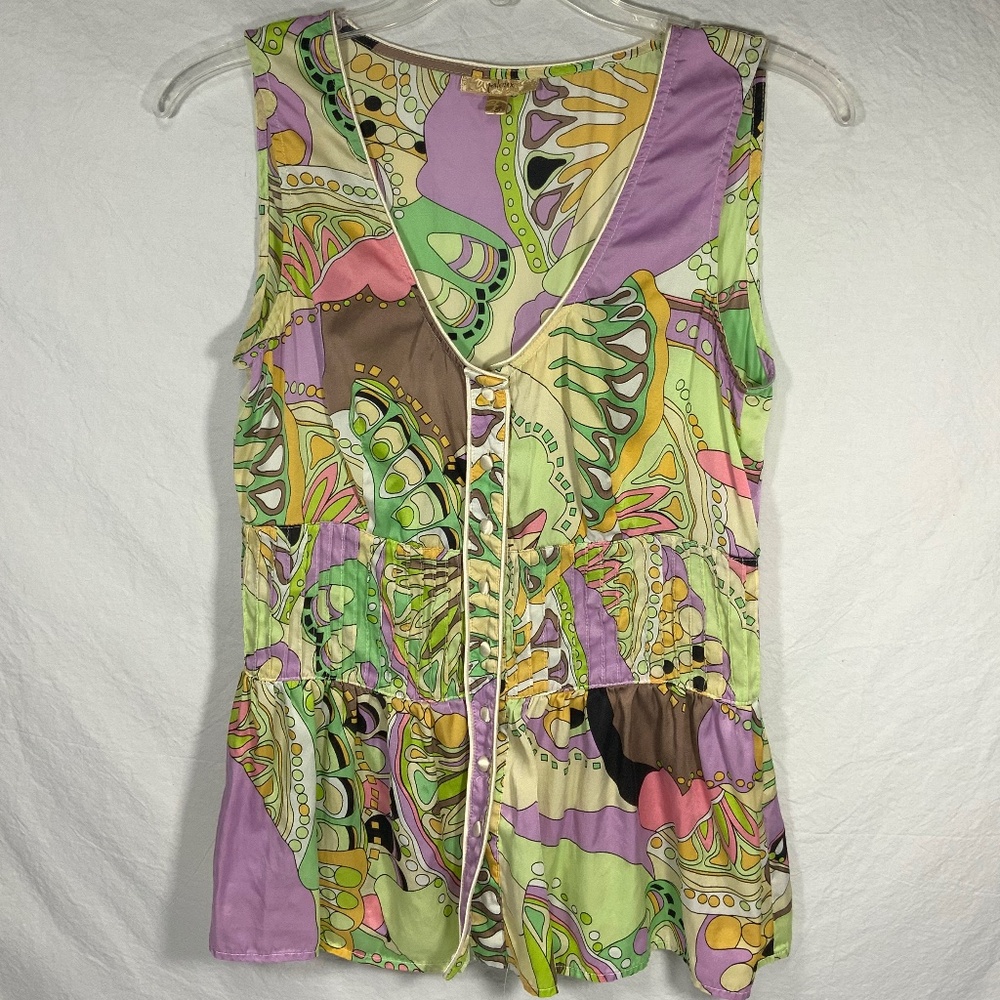 Jaloux Colorful Silk Top - Small